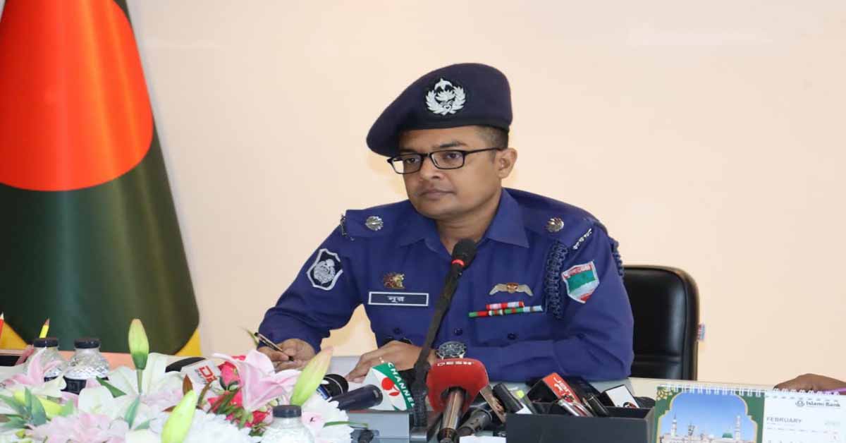 রমজান ও আসন্ন ঈদুল ফিতরে আইন-শৃঙ্খলার স্থিতিশীলতা নিশ্চিতকরণে পুলিশী কার্যক্রম জোরদার করা সংক্রান্ত সংবাদ সম্মেলন।