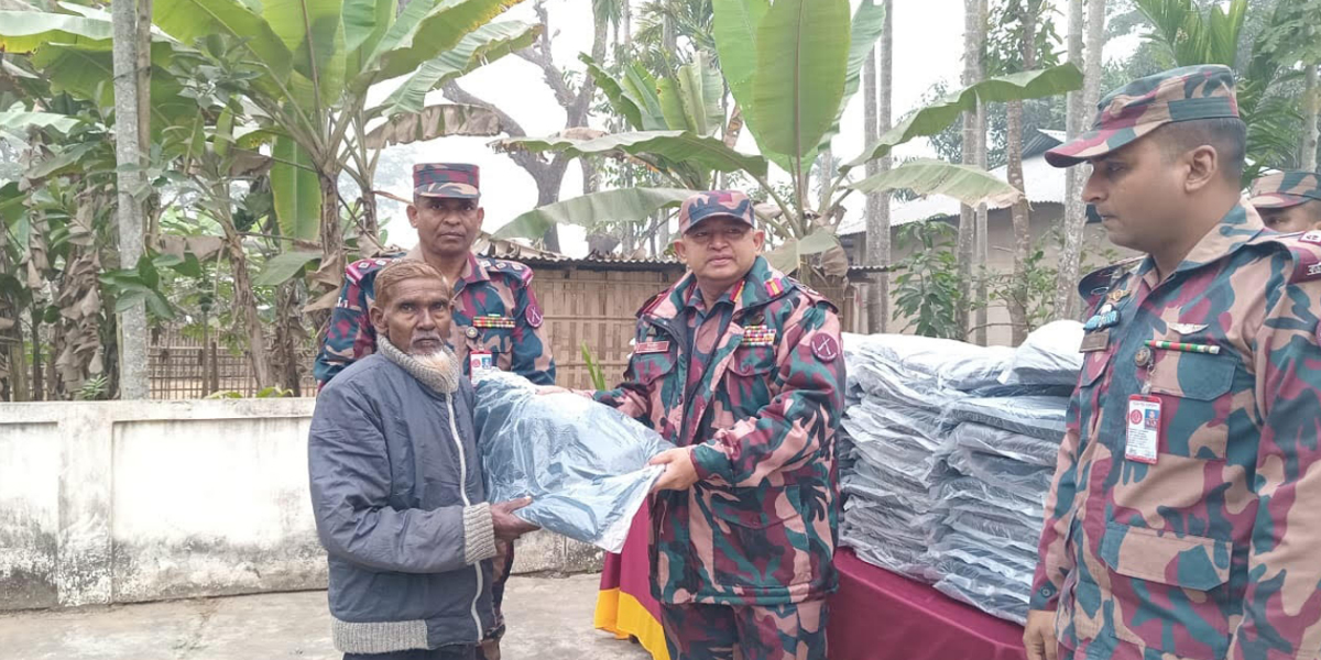 কমলগঞ্জে শীতার্ত মানুষের পাশে বিজিবি