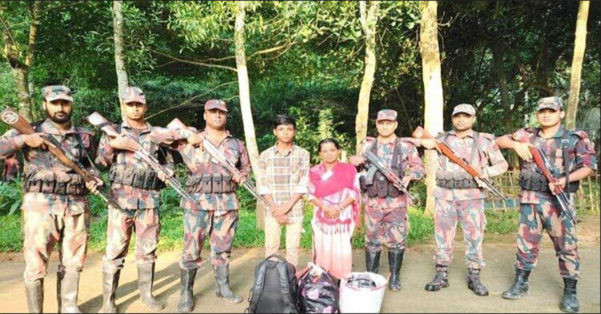 ব্রাহ্মণবাড়িয়া সীমান্তে আটক মা-ছেলে
