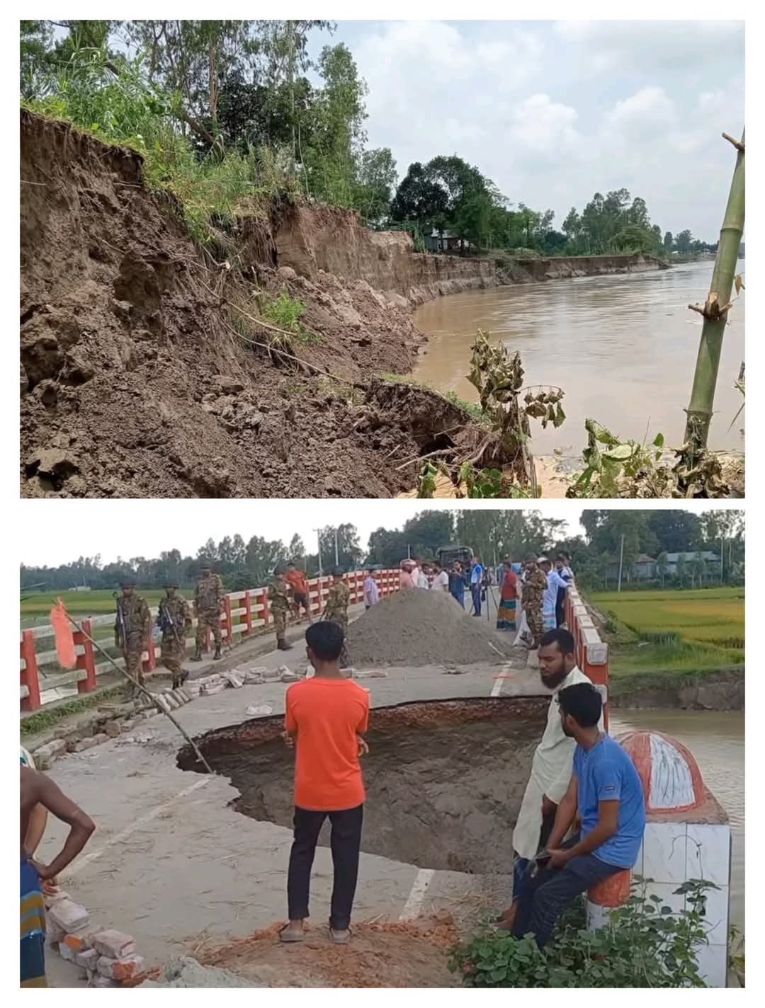 নদী ভাঙনের কারণে দেওয়ানগঞ্জ - বকশিগঞ্জ উপজেলা সড়ক যোগাযোগ বন্ধ